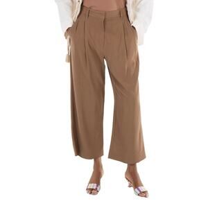 3.1 Phillip Lim Ladies Khaki Cropped Straight Tailored Pants, Brand Size 0 Women